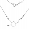 Naszyjnik wzór chemiczny dopamina srebro 925